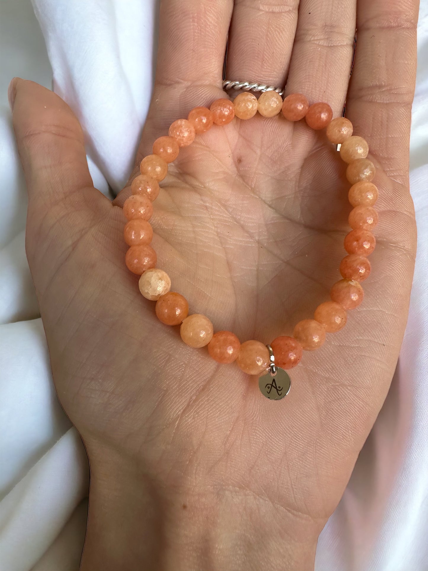 Peach Calcite Bracelet