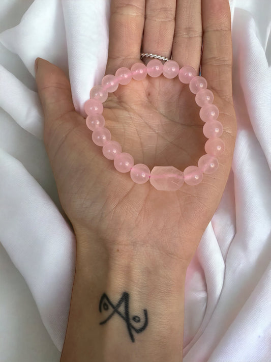 Rose Quartz Chunk Bracelet